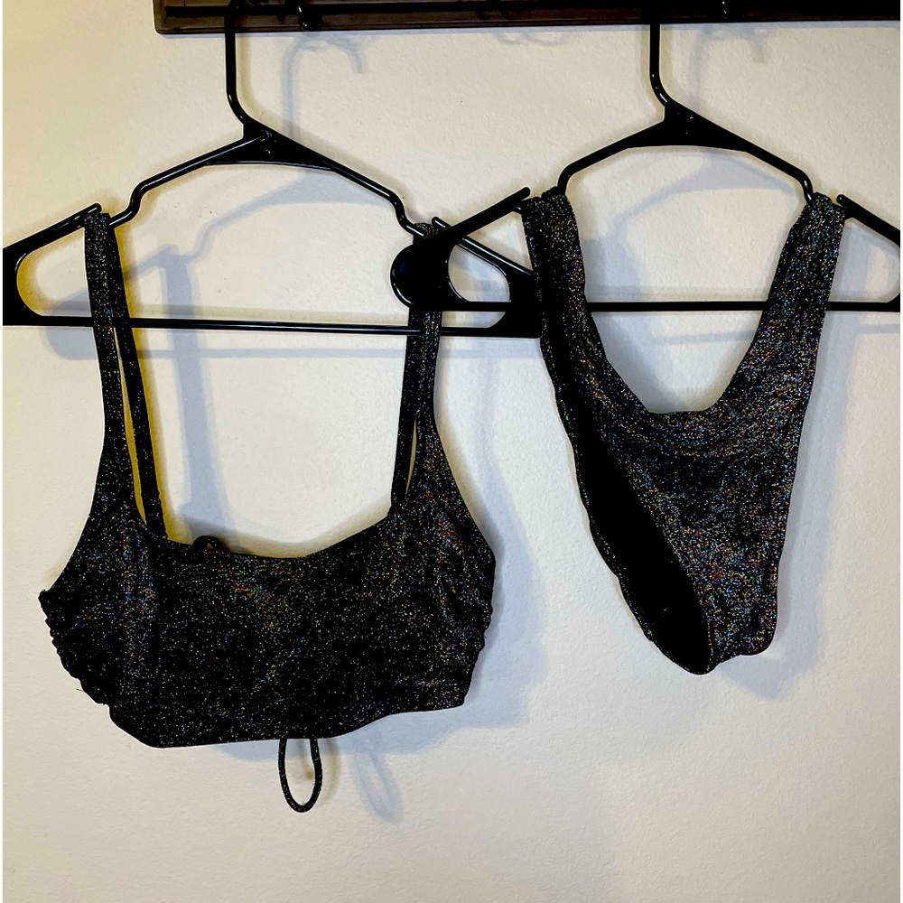 Xhiliration Metallic Bikini Set
